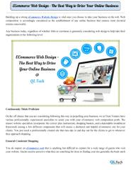 ECommerce Web Design - The Best Way to Drive Your Online Business.pdf